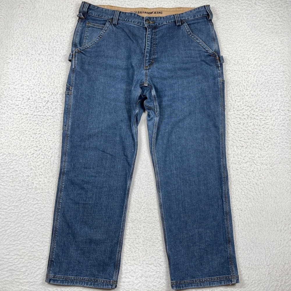 Duluth Carpenter Jeans Mens 38x30 Blue Flex Ballroom Relaxed Workwear Gorpcore